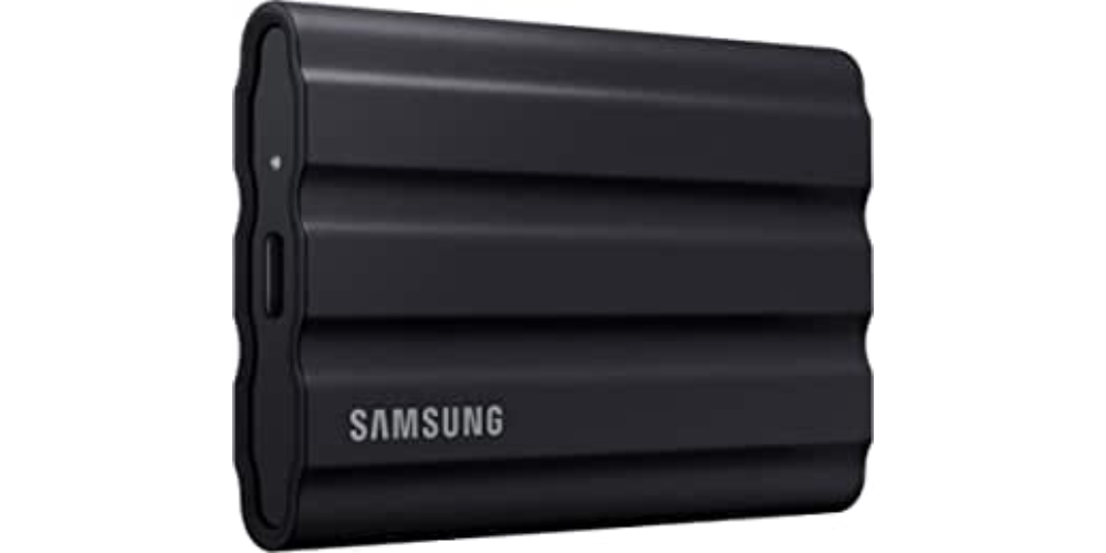 SAMSUNG T7 Shield 4TB, Portable SSD, up-to 1050MB/s, USB 3.2 Gen2, Rugged, IP65 Water & Dust Resistant, for Photographers, Content Creators and Gaming, Extenal Solid State Drive (MU-PE4T0S/AM), Black