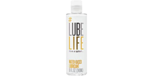 Lube Life Water-Based Personal Lubricant, Lube for Men, Women and Couples, Non-Staining, 8 Fl Oz